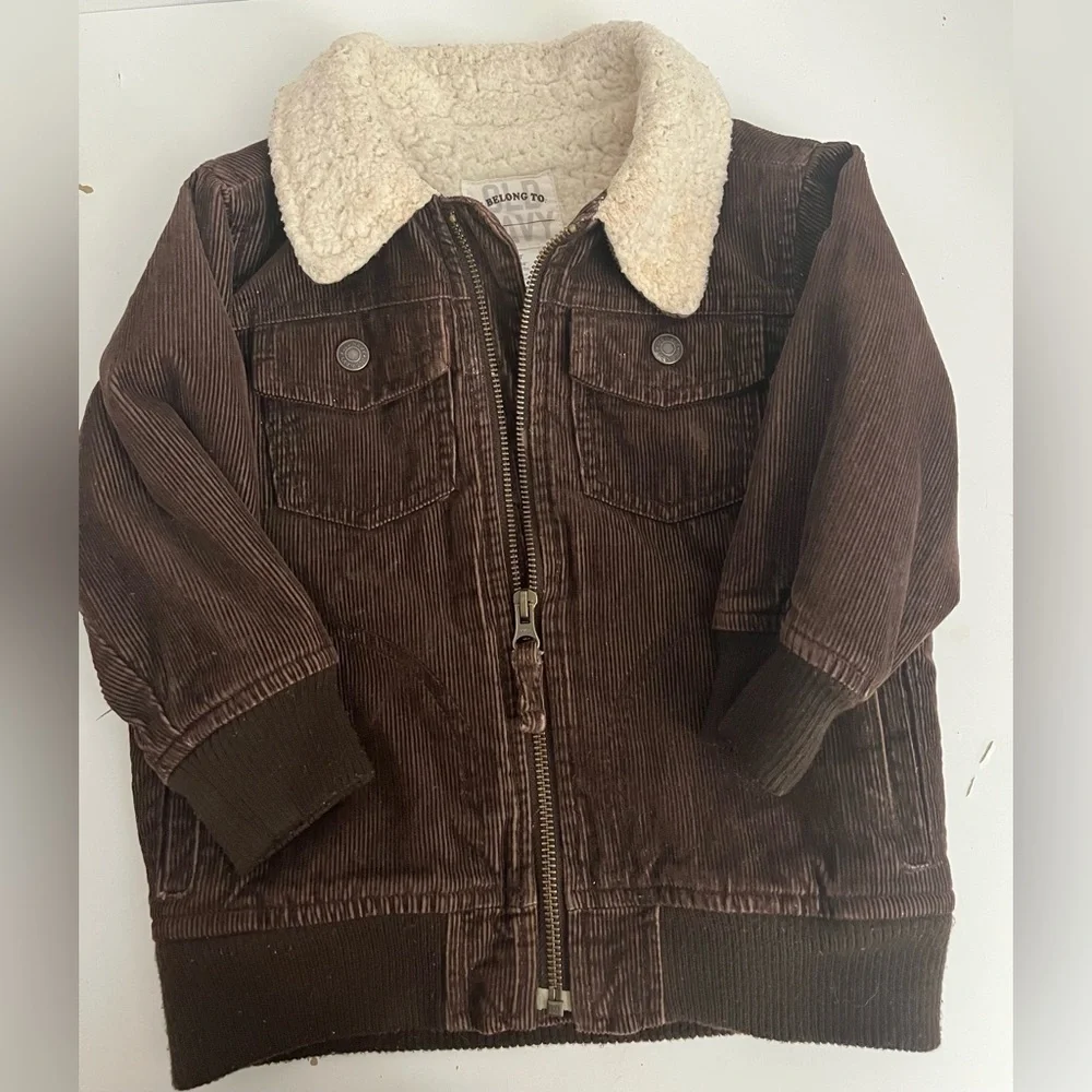 Old Navy Toddler Corduroy Sherpa Jacket Brown 2T